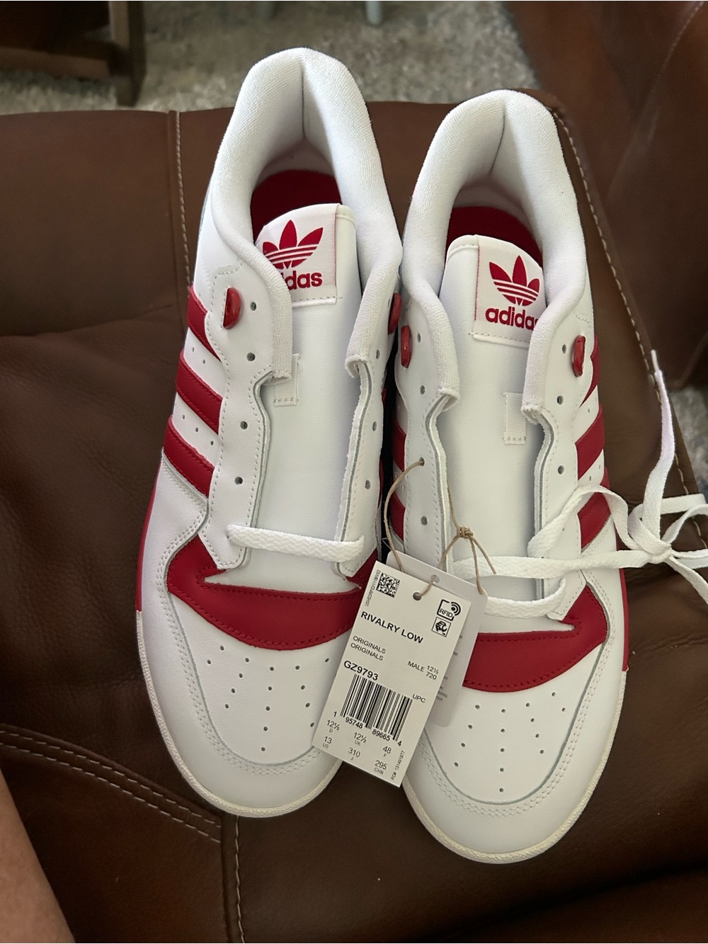 adidas Men’s Rivalry Low Sneakers - White & Red